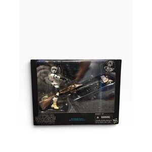 Hasbro Star Wars The Black Series Speeder Bike Vehicle With Biker Scout...